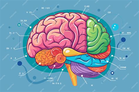 Ilustración de un cerebro humano mostrando diferentes áreas afectadas por trastornos