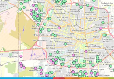 Mapa de barrios residenciales y universitarios cercanos a la Universidad Andrés Bello