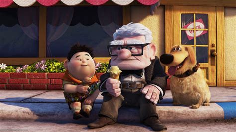 Bocetos de los personajes Carl Fredricksen y Russell
