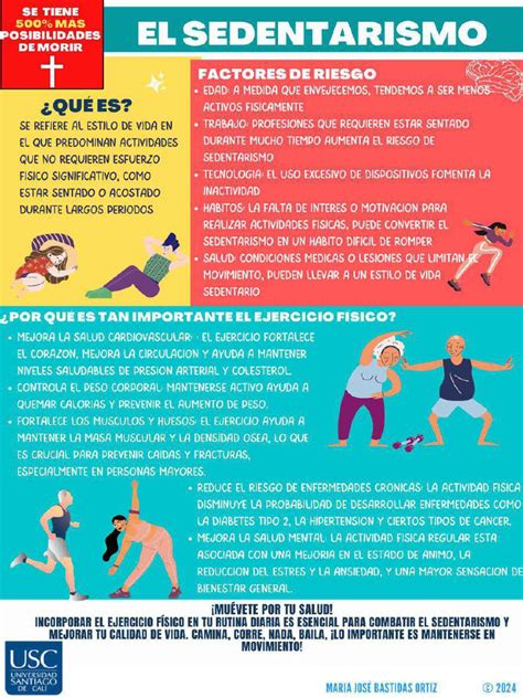 Gráfico o infografía: Consecuencias del sedentarismo en la tercera edad