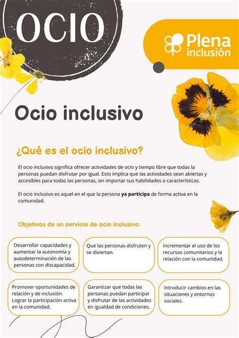 infografía sobre los beneficios del ocio inclusivo para personas con discapacidad