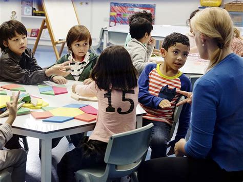 Foto de una clase inclusiva con niños interactuando