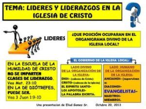 Esquema de la estructura de liderazgo en una iglesia bíblica