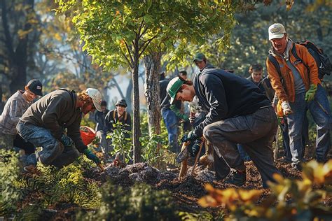 Fotografía: Voluntarios plantando árboles en el Parque Europa de Puente Alto