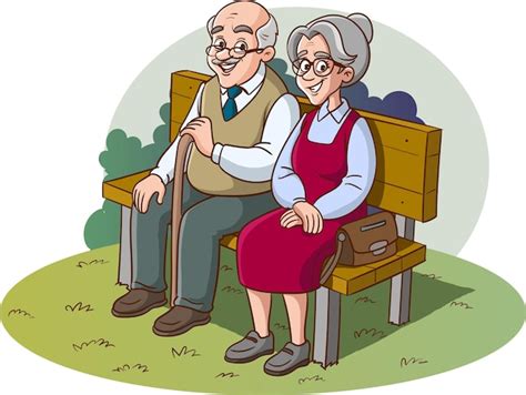 Ilustración de una pareja de ancianos sentados en soledad en un hogar