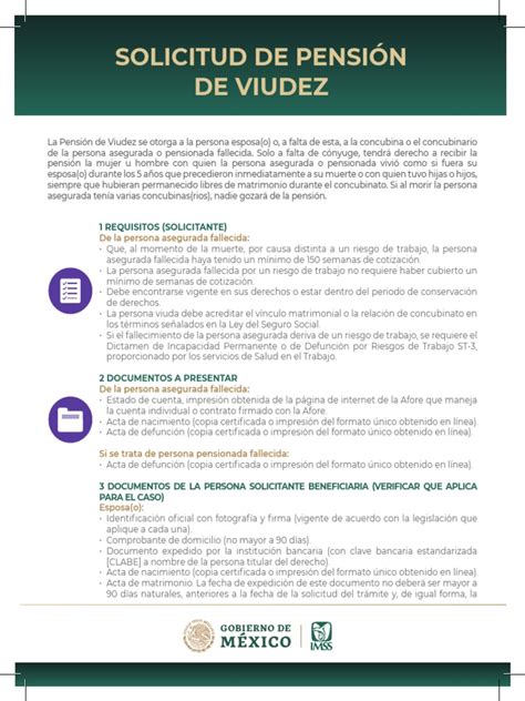 Infografía: Pasos para solicitar la Pensión de Viudez en línea