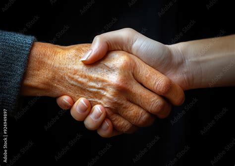 Foto temática: Manos de una persona mayor siendo sostenidas, simbolizando apoyo y dignidad.