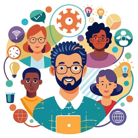 Ilustración de personas mayores utilizando tecnología