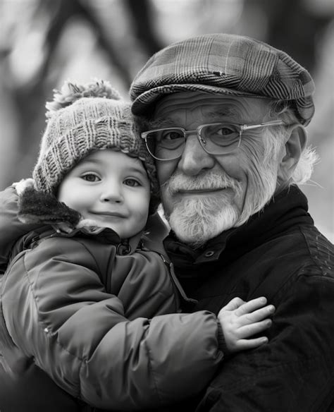 Foto de un abuelo y un nieto conversando animadamente