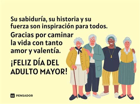 Calendario con la fecha destacada del Día del Adulto Mayor y figuras de personas mayores celebrando.