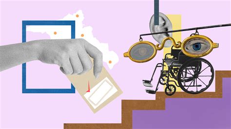 Ilustración mostrando barreras de acceso a la salud para personas con discapacidad.