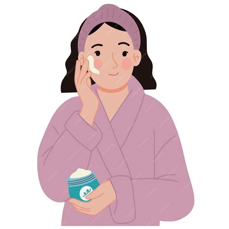 Ilustración de una persona mayor aplicando crema hidratante en las manos