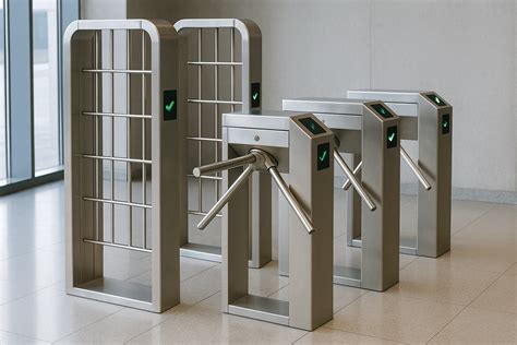 Ejemplos de torniquetes y su instalación: esquemas y fotografías de modelos DS208, MT451-C y SBT-2000S