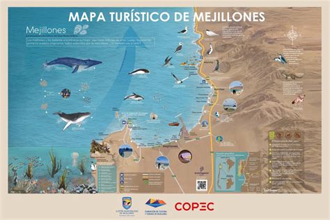 mapa turístico con iconos de accesibilidad en Chile