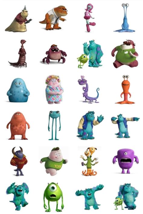 Diseños de porta credenciales con personajes de Monsters Inc como Sulley y Mike Wazowski