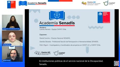 Esquema de las colaboraciones de la Academia Senadis y su estructura de cursos