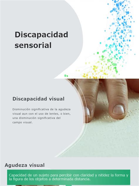 Infografía que muestra las diferentes formas de discapacidad sensorial (visual, auditiva, sordoceguera) y herramientas de apoyo