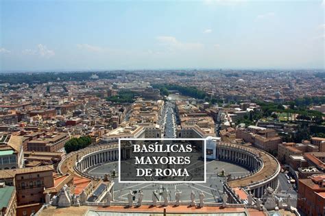 Mapa de Roma destacando las cuatro basílicas papales y la ruta de peregrinación tradicional