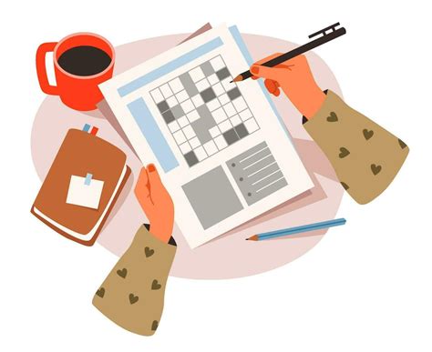 Ilustración de un adulto mayor resolviendo un crucigrama o un puzzle en un entorno social.