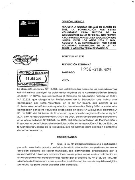 Gráfico que muestra la evolución del Bono Incentivo Retiro Docente