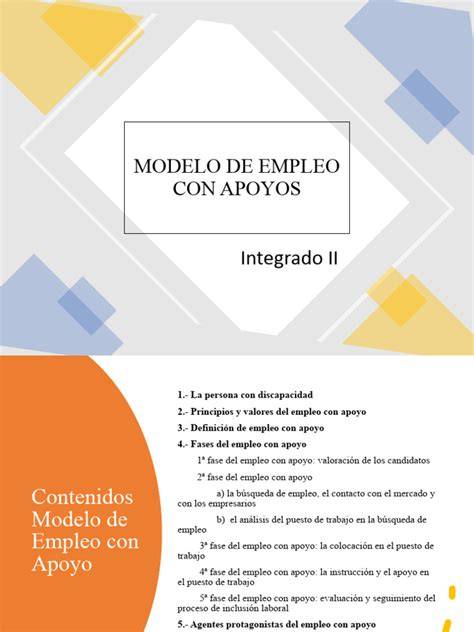 esquema de modelo de empleo con apoyo