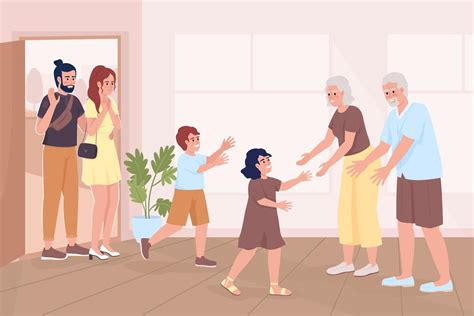 foto de una familia visitando a un residente en un ambiente acogedor de la residencia
