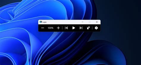 Captura de pantalla de la Lupa de Windows en acción, mostrando un área ampliada de la pantalla