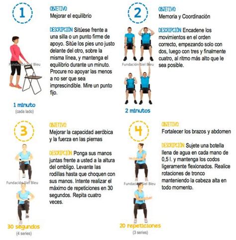 Circuito de ejercicios adaptado para adultos mayores