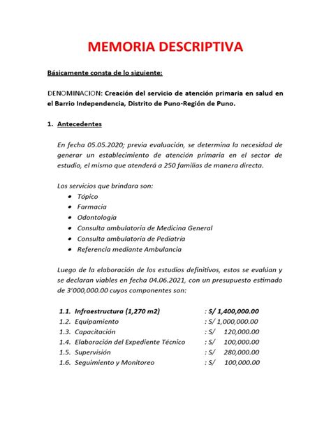 Ejemplo de plano de accesibilidad y estructura de memoria descriptiva