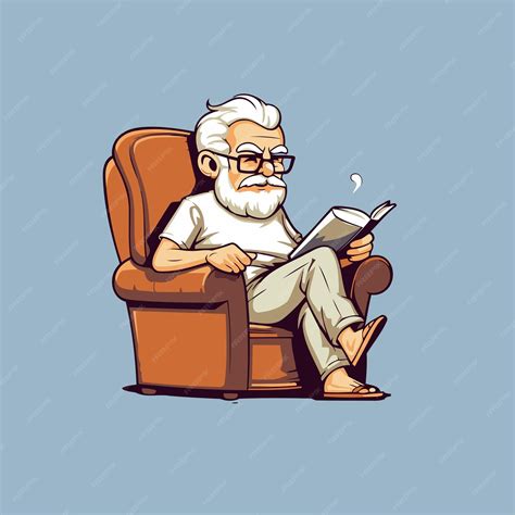 hombre mayor leyendo un libro en un sillón, ambiente tranquilo