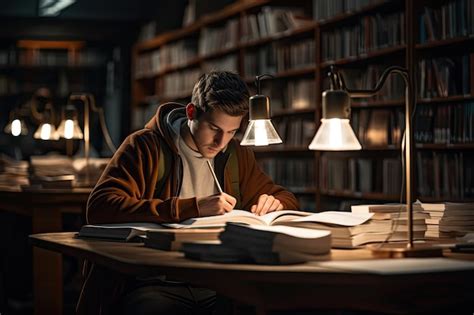 Persona adulta estudiando en una biblioteca o aula, mostrando concentración y entusiasmo.