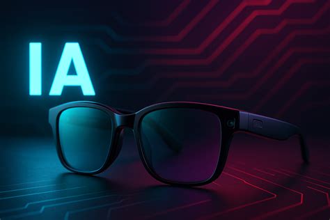 Esquema de funcionamiento de gafas inteligentes con IA y cámara para personas con discapacidad visual