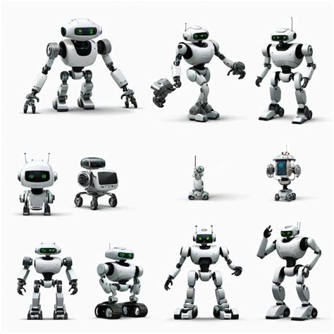 Infografía mostrando diferentes tipos de robots asistenciales