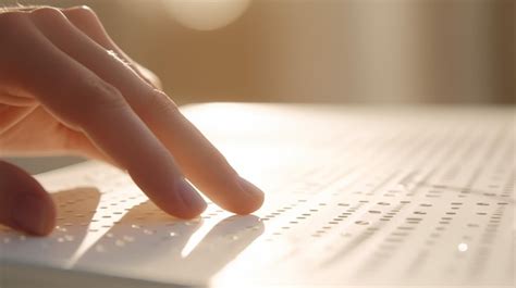Persona con discapacidad visual leyendo material en braille