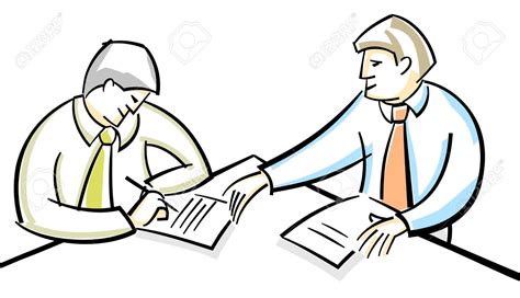 Ilustración de dos personas firmando un documento, simbolizando un acuerdo