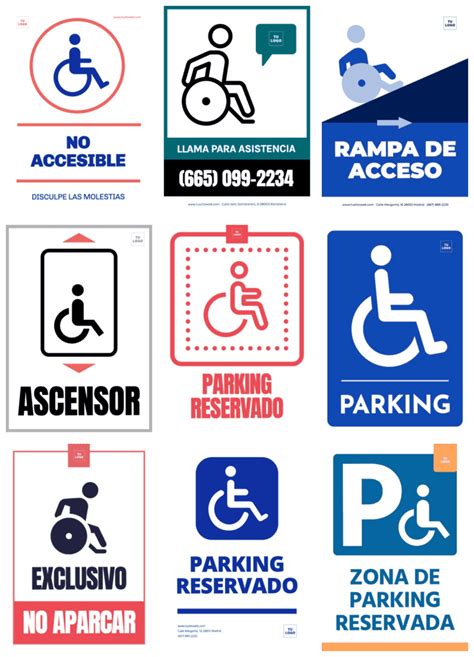 Señalización de estacionamiento para personas con discapacidad en el suelo y vertical