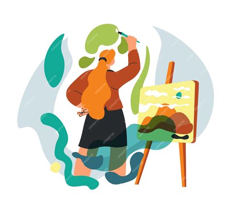 Ilustración de una persona expresándose a través del arte, simbolizando la autoestima y resiliencia.