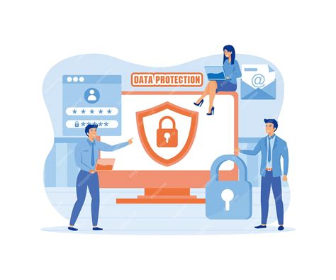 Ilustración de seguridad y privacidad de datos personales