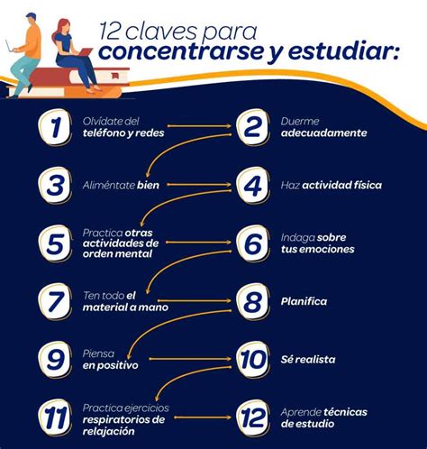 Infografía sobre consejos para mantener la concentración y optimizar el aprendizaje en adultos mayores