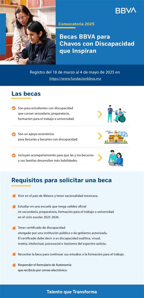 Infografía: resumen de las becas chilenas para estudiantes con discapacidad