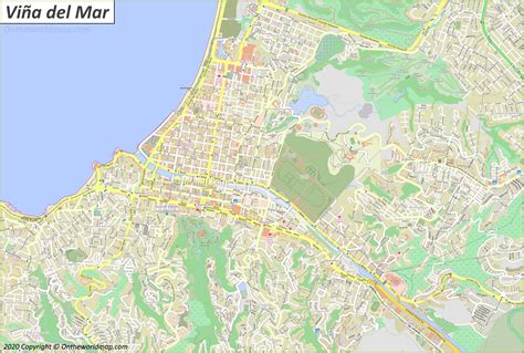 Mapa de Viña del Mar y Concón destacando las áreas de cobertura del programa de Hospitalización Domiciliaria.