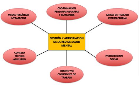Diagrama que muestra la estructura de los dispositivos de salud mental del Hospital Dr. Gustavo Fricke.