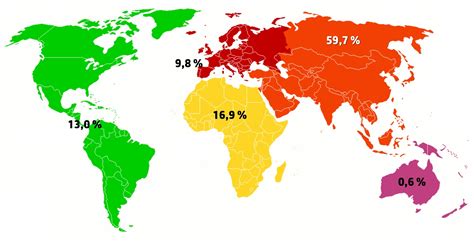 Mapa mundial con el porcentaje de población mayor de 60 años por país