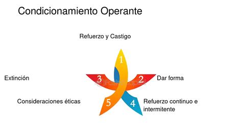 Gráfico explicando los principios del condicionamiento operante