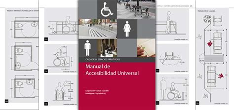 Plano arquitectónico con soluciones de accesibilidad universal integradas