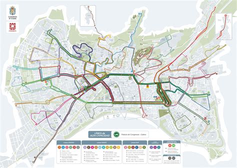 Mapa de rutas de autobús en Concepción