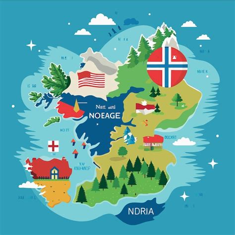 Mapa de los países nórdicos: Islandia, Noruega, Suecia, Dinamarca y Finlandia