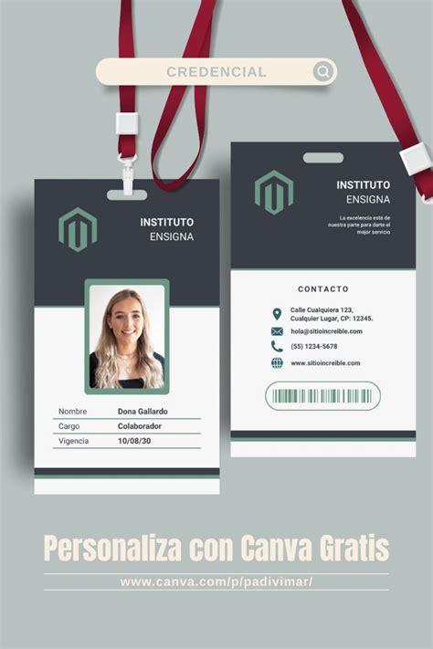 Diseño de credencial corporativa con logo de empresa