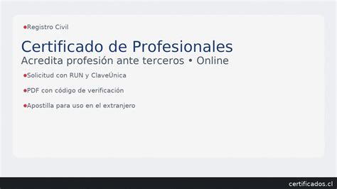 Proceso de obtención de certificado online con ClaveÚnica