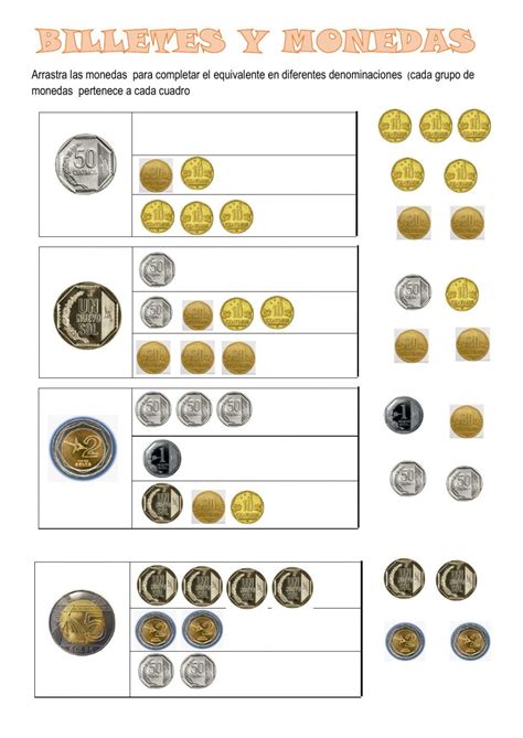Persona mayor interactuando con monedas y billetes en una actividad de clasificación